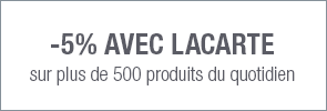 -5% avec LACARTE sur plus de 500 produits du quotidien